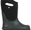 Bogs KIDS' NEO-CLASSIC SOLID WINTER BOOTS BLACK SZ 7A YOUTH
